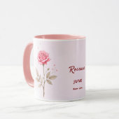 Juni Geburtsmonat Blume Custom Coffee Tasse (Vorderseite Links)