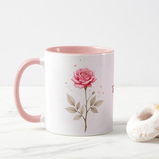 Juni Geburtsmonat Blume Custom Coffee Tasse (Mit Donut)