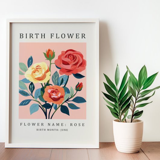 Juni Geburtsmonat-Blume Leinwanddruck