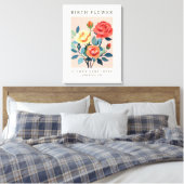 Juni Geburtsmonat-Blume Leinwanddruck (Insitu (Schlafzimmer))