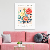 Juni Geburtsmonat-Blume Leinwanddruck (Insitu (Wohnzimmer))