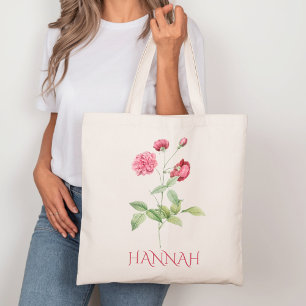 Juni Geburtsmonat Blume Rosa Rote Rosen Tragetasche