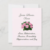 Juni Geburtsmonat Blume Rose Zeitlose Bläschen (Vorderseite)