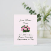 Juni Geburtsmonat Blume Rose Zeitlose Bläschen (Stehend Vorderseite)