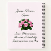 Juni Geburtsmonat Blume Rose Zeitlose Bläschen Notizblock (Rückseite)