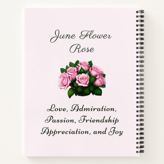 Juni Geburtsmonat Blume Rose Zeitlose Bläschen Notizblock (Rückseite)