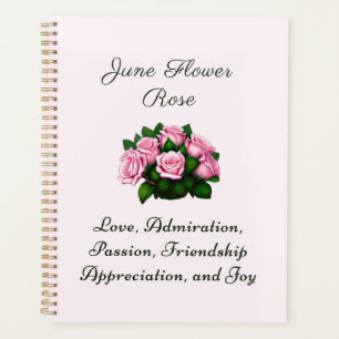 Juni Geburtsmonat Blume Rose Zeitlose Bläschen Planer