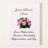Juni Geburtsmonat Blume Rose Zeitlose Bläschen Planer (Rückseite)