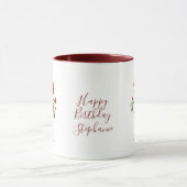 Juni Geburtsmonat Blume Rote Rose Geburtstagsgesch Tasse (Zentrum)