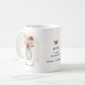 Juni-Geburtsmonats-Blumen-Tasse Kaffeetasse (Vorderseite Links)