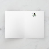 Juni-Geburtstag, Elster - Aquarell-Vogel Karte (Innenseite)