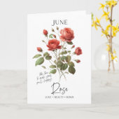 Juni Geburtstag Monat Blume Rose Karte (Gelbe Blume)