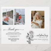 Juni Geburtstagsprogramm Blume Beerdigung Flyer (Vorne)