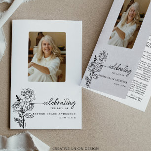 Juni Geburtstagsprogramm Blume Beerdigung Flyer