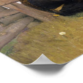 Juni. Girl Blowd Dandelion Seeds, 1899 Poster (Ecke)