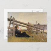 Juni. Girl Blowd Dandelion Seeds, 1899 Postkarte (Vorne/Hinten)