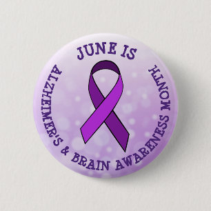 Juni ist Alzheimer & Brain Awareness Month Button