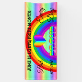 Juni ist LGBT Pride Monat Banner (Vertikal)