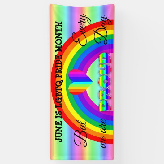 Juni ist LGBT Pride Monat Banner (Vertikal)