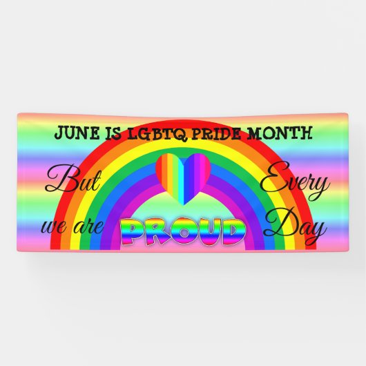 Juni ist LGBT Pride Monat Banner (Horizontal)