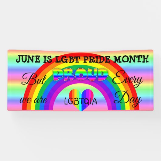 Juni ist LGBT Pride Monat Schaltfläche Banner (Horizontal)