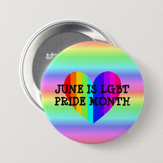 Juni ist LGBT Pride Monat Schaltfläche Button (Vorne & Hinten)