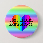 Juni ist LGBT Pride Monat Schaltfläche Button (Vorderseite)