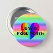 Juni ist LGBT Pride Monat Schaltfläche Button (Vorne & Hinten)