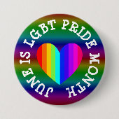 Juni ist LGBT Pride Monat Schaltfläche Button (Vorderseite)