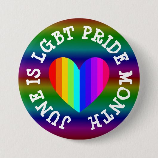 Juni ist LGBT Pride Monat Schaltfläche Button (Vorderseite)