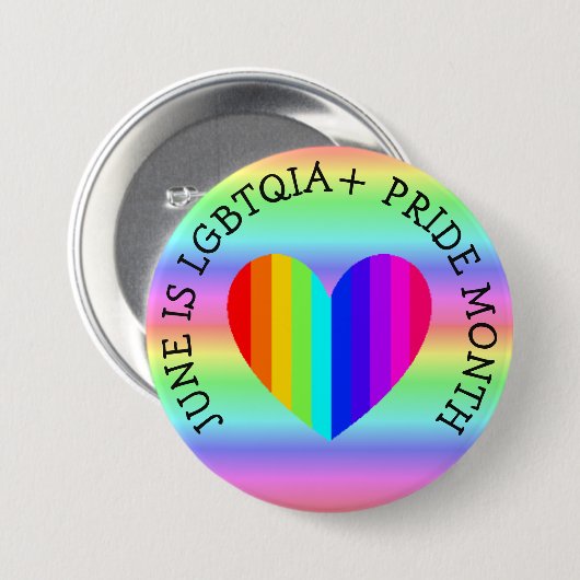 Juni ist LGBTQIA+-Monat-Schaltfläche Button (Vorne & Hinten)