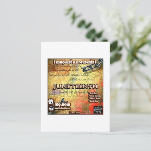 Juni - JuniTeenth Postkarte (Stehend Vorderseite)