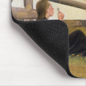 Juni. Mädchen-durchbrennenlöwenzahn-Samen, 1899 Mousepad (Ecke)