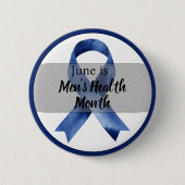 Juni Monat der Gesundheit von Männern Button (Vorderseite)