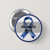 Juni Monat der Gesundheit von Männern Button (Vorne & Hinten)