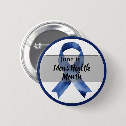 Juni Monat der Gesundheit von Männern Button (Vorne & Hinten)