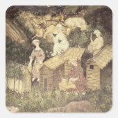 Juni Quadratischer Aufkleber (Vorderseite)