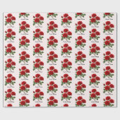Juni-Rosen-Blumen Geschenkpapier (Flach)