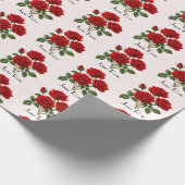 Juni-Rosen-Blumen Geschenkpapier (Ecke)