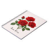 Juni-Rosen-Blumen  Notizblock (Linke Seite)