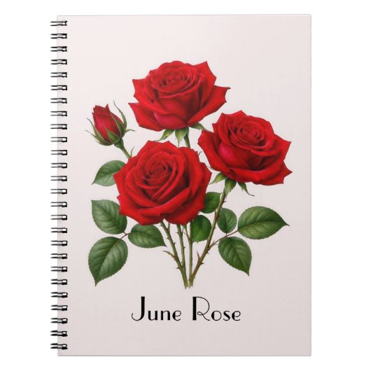 Juni-Rosen-Blumen  Notizblock (Vorderseite)