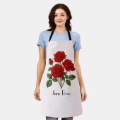 Juni-Rosen-Blumen Schürze (Getragen)