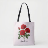 Juni-Rosen-Blumen Tasche (Vorderseite)