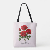 Juni-Rosen-Blumen Tasche (Rückseite)