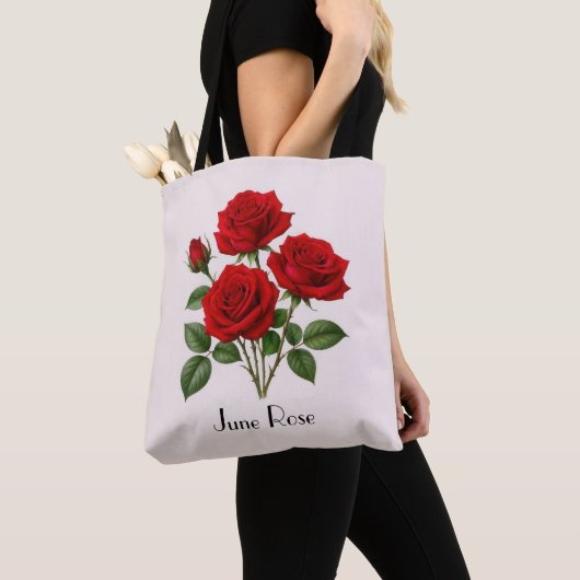 Juni-Rosen-Blumen Tasche (Von Nahem)