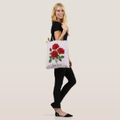 Juni-Rosen-Blumen Tasche (Am Model)