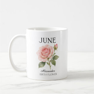 Juni-Rosen-Geburtsblume Kaffeetasse