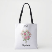 Juni Rosen Geburtsmonatsblumen Oma Geschenk Tasche (Vorderseite)
