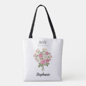 Juni Rosen Geburtsmonatsblumen Oma Geschenk Tasche (Rückseite)