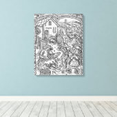 Juni, Schafscheren, Gemini Leinwanddruck (Insitu (Holzboden))